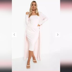 Boohoo NWT dress and cardigan set